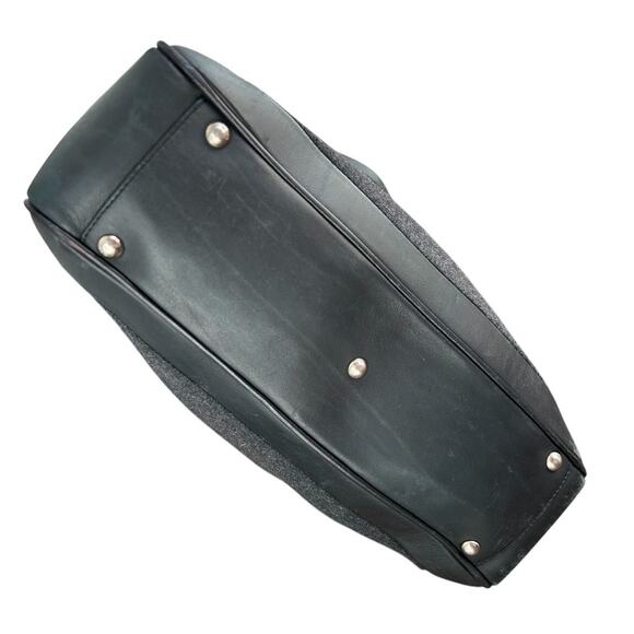 Tiffany & Co Smooth Leather & Grey Wool Conner Slim Tote Laptop Bag Authentic - Picture 4 of 10